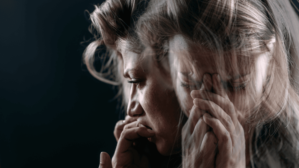 woman with PTSD struggling with extreme depression 